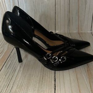Buckled Black Women's Heels